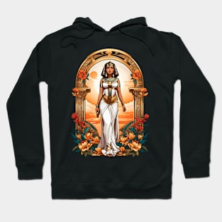 Cleopatra Queen of Egypt retro vintage floral design Hoodie